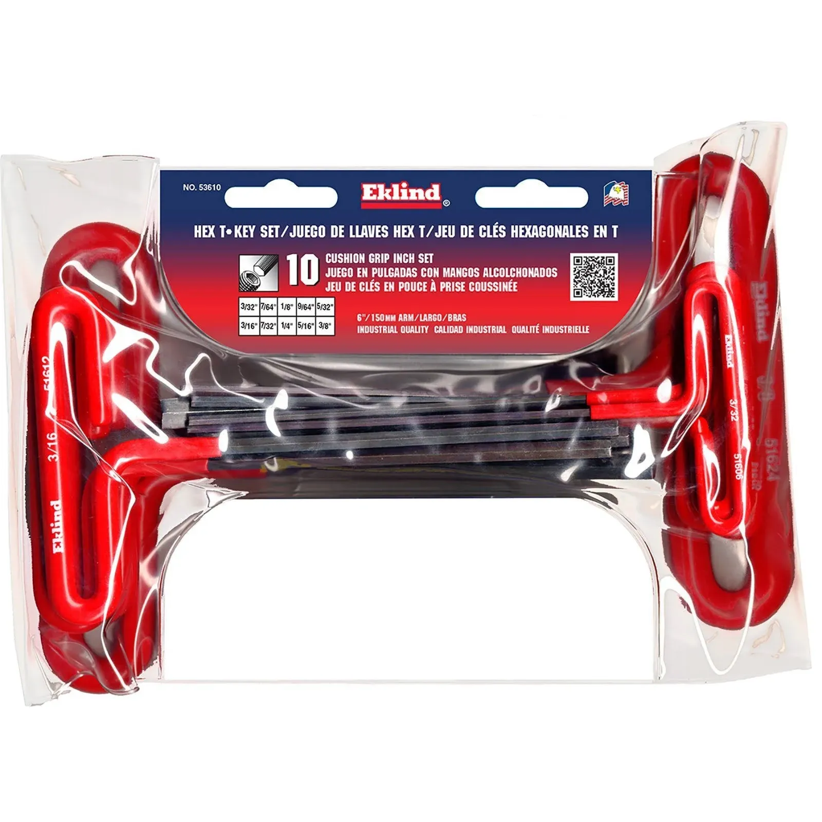 Eklind 53610 10 Piece T-Handle Hex Key Set