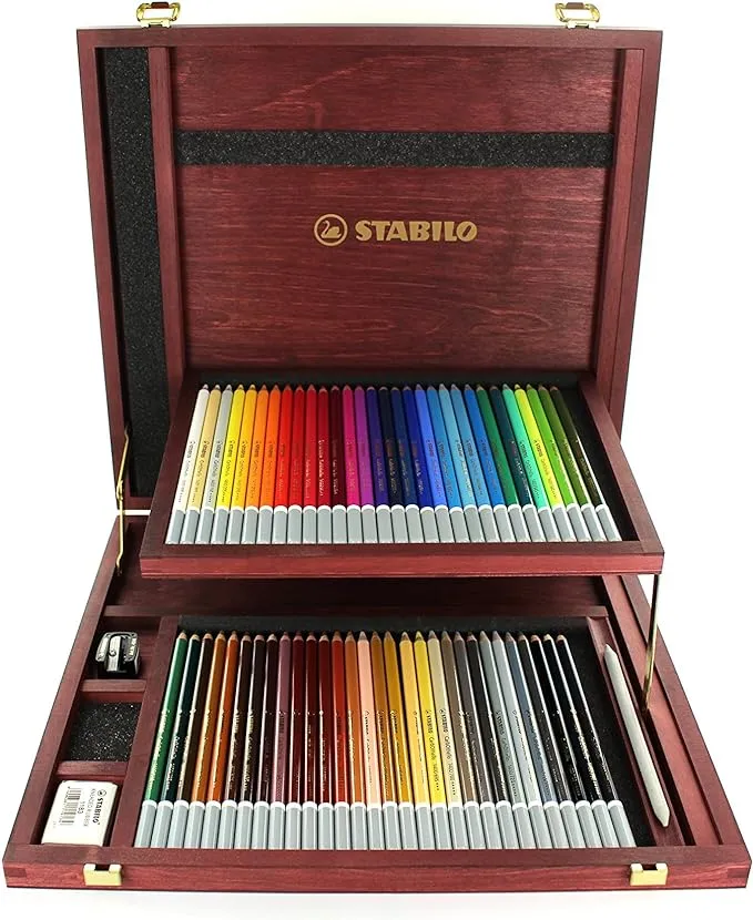 Stabilo CarbOthello Chalk-Pastel Pencil Set 60 Wood Box