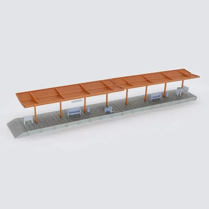 Outland Models railway Scenery Train Station Passenger Platform