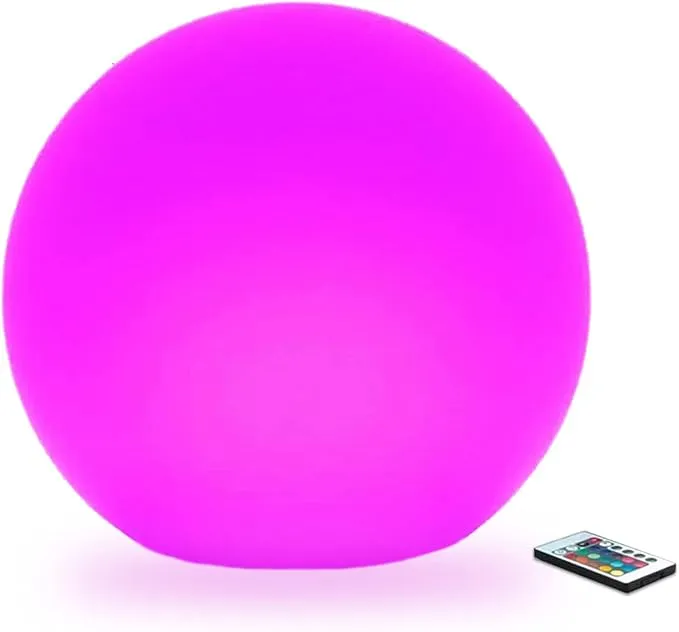 Censinda LED Glowing Ball Light, 8-Inch Cordless 16 Color Changing and 4 Ligh...