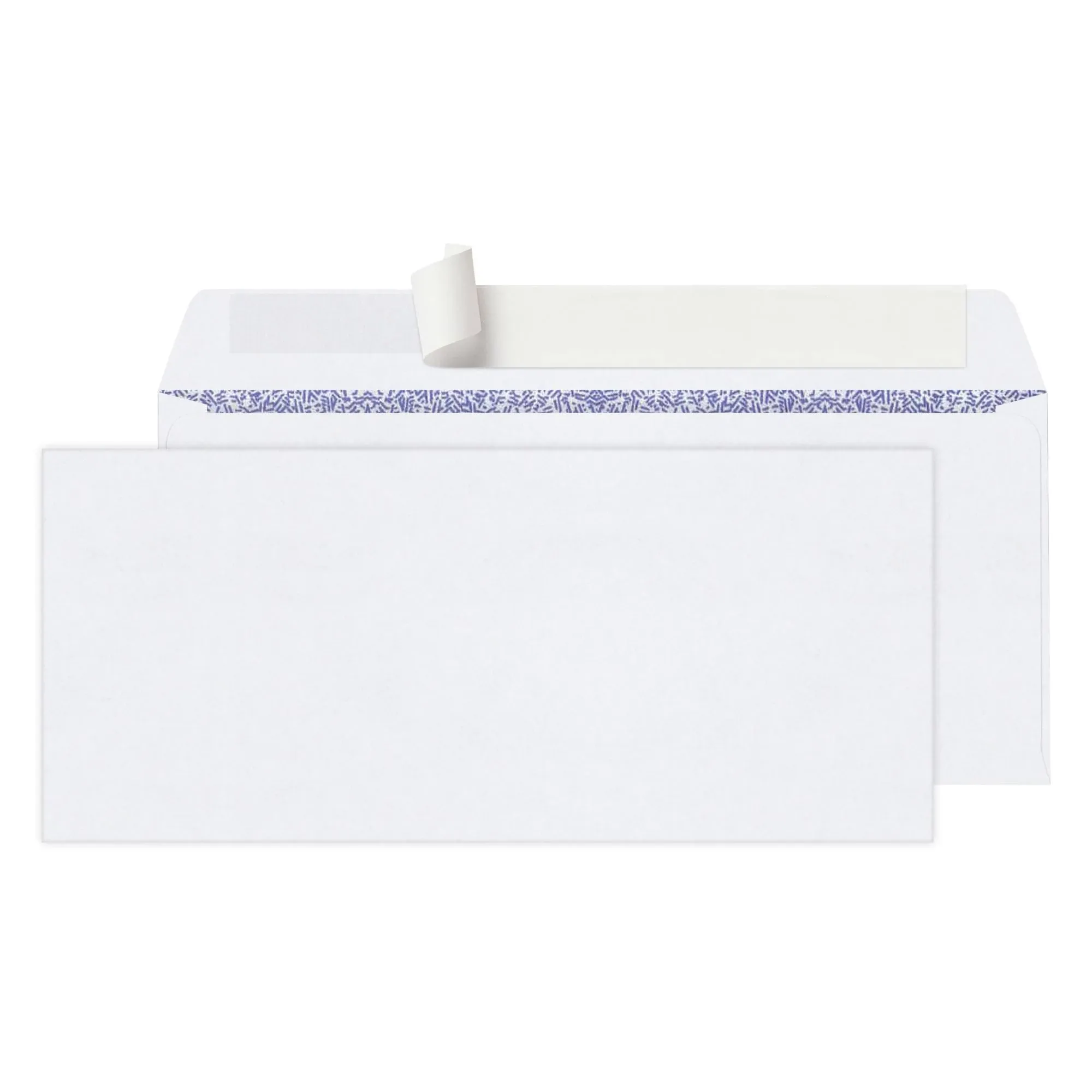 Office Depot Brand #10 Security Envelopes, Clean Seal, White, Box of 100