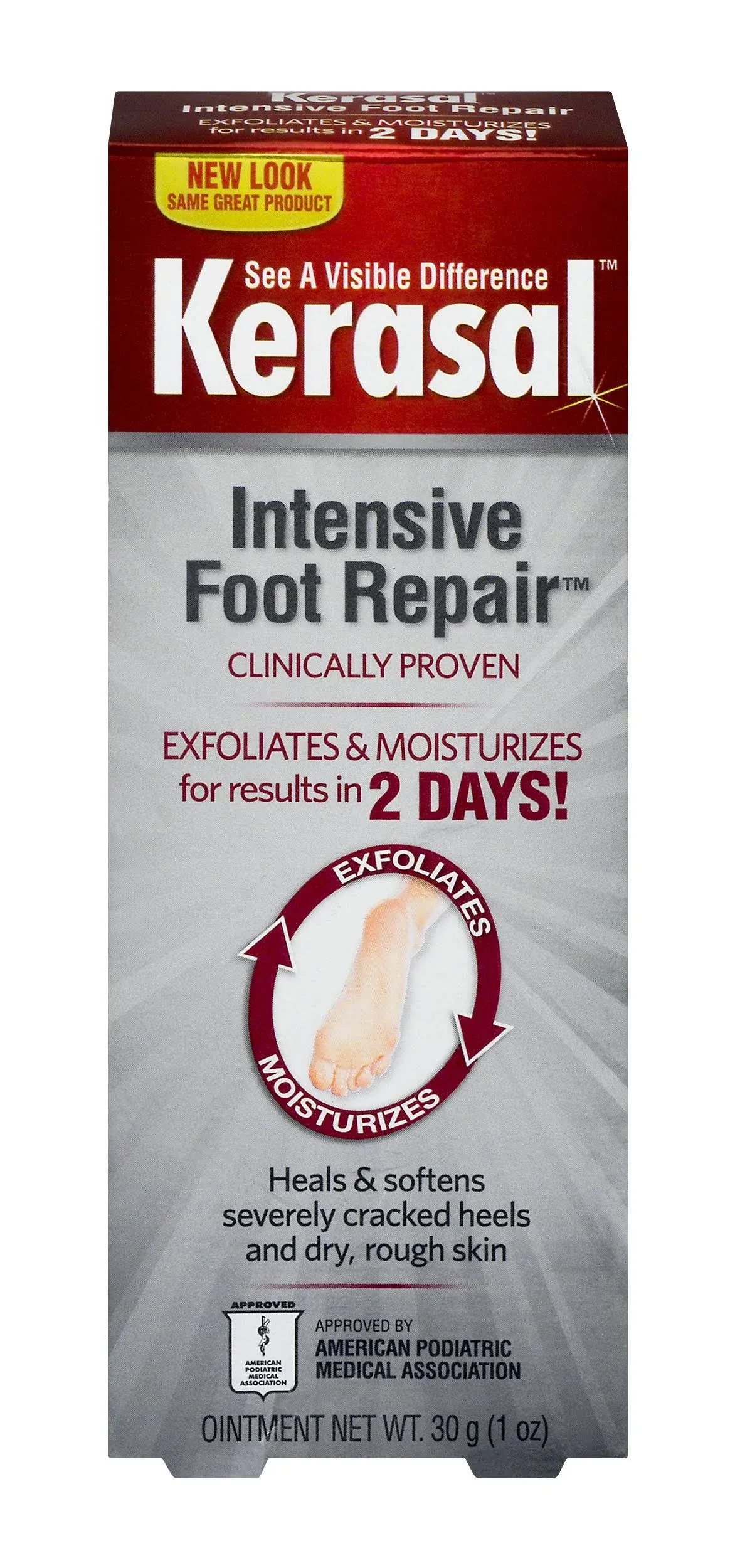 Kerasal Foot Ointment, Exfoliating Moisturizer, One Step - 1 oz