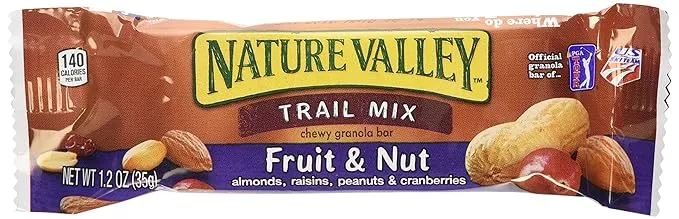 Nature Valley Chewy Fruit and Nut Granola Bars, Trail Mix, 1.2 oz, 48 ct