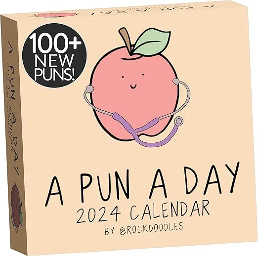 2024 Punny Daily Desk Calendar | Funny Calendar 2024 Day to Day for Home or Office, Daily Calendar 2024 Page a Day, Dad Joke Calendar with Tear Off Pages and Daily Puns, The Perfect Funny