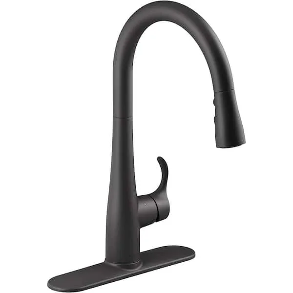 Kohler K-22036-BL Simplice Touchless Pull-Down Kitchen Faucet In Matte Black