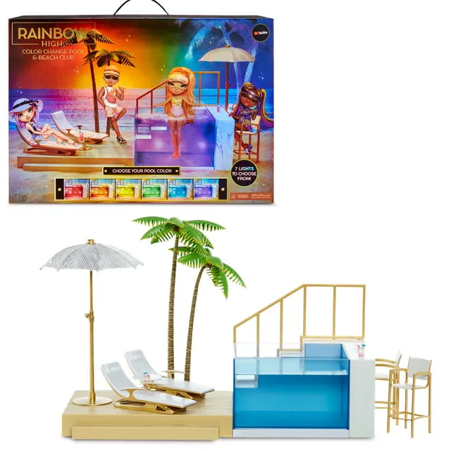 L.O.L Surprise! Rainbow High Color Change Pool & Beach Club Playset