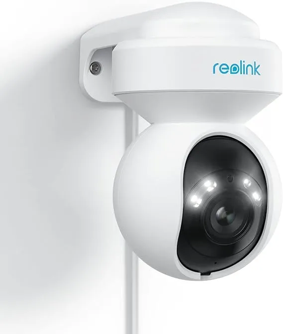 REOLINK 4K PoE Security Outdoor IP Camera with 355° Pan & 50° Tilt, Color Night Vision for Home Surveillance, Auto Tracking, Smart Detection, Two-Way Talk, 24/7 Recording, E1 Outdoor SE PoE