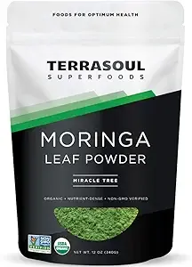 Terrasoul Superfoods Organic Moringa Powder, 11 Oz : Detox - Antioxidants - Immunity