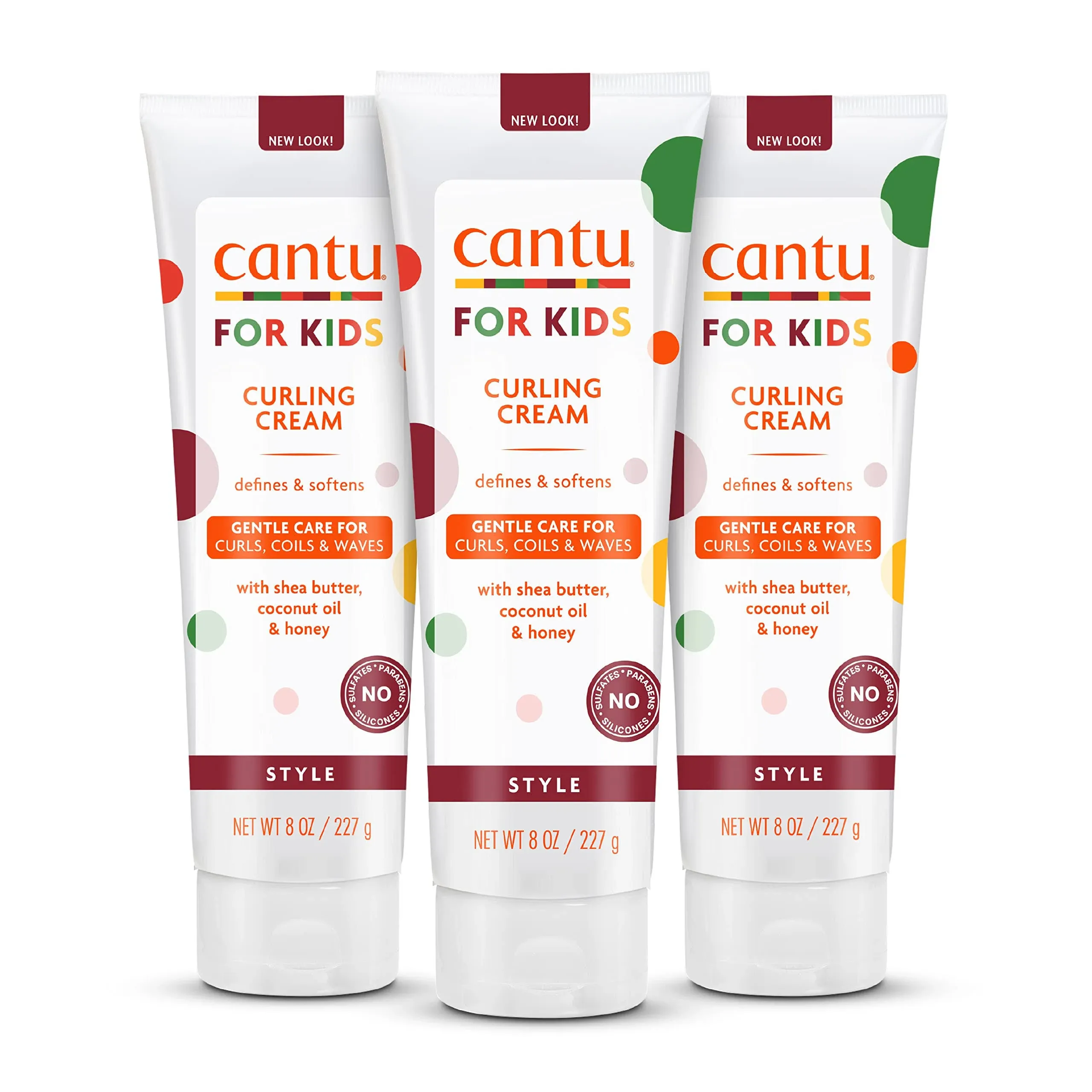 Cantu Care for Kids Curling Cream, 8 Ounce (Pack of 3)