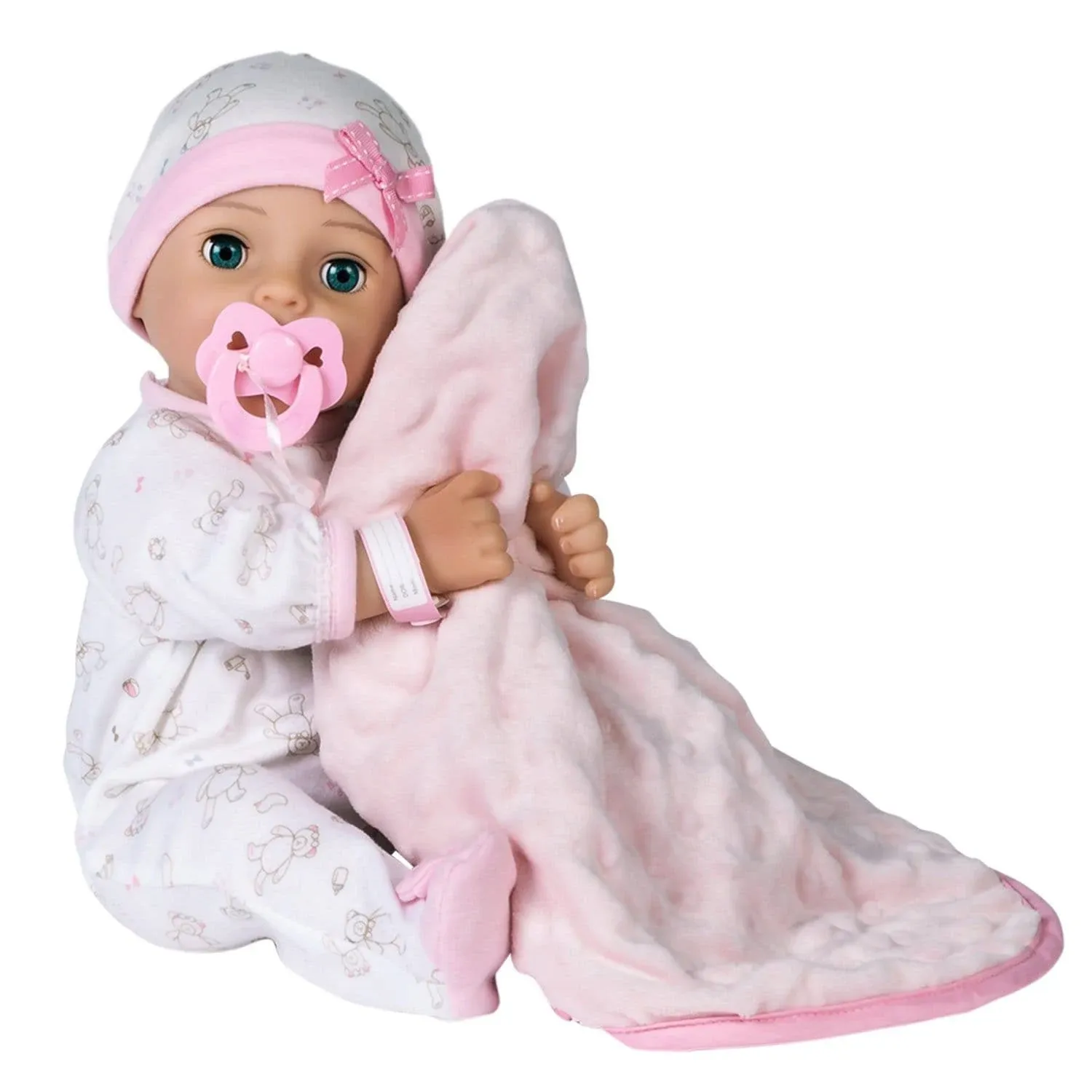 Realistic 16” ble Girl Doll with Complete 9-Piece Accessories Includes Pacifier,