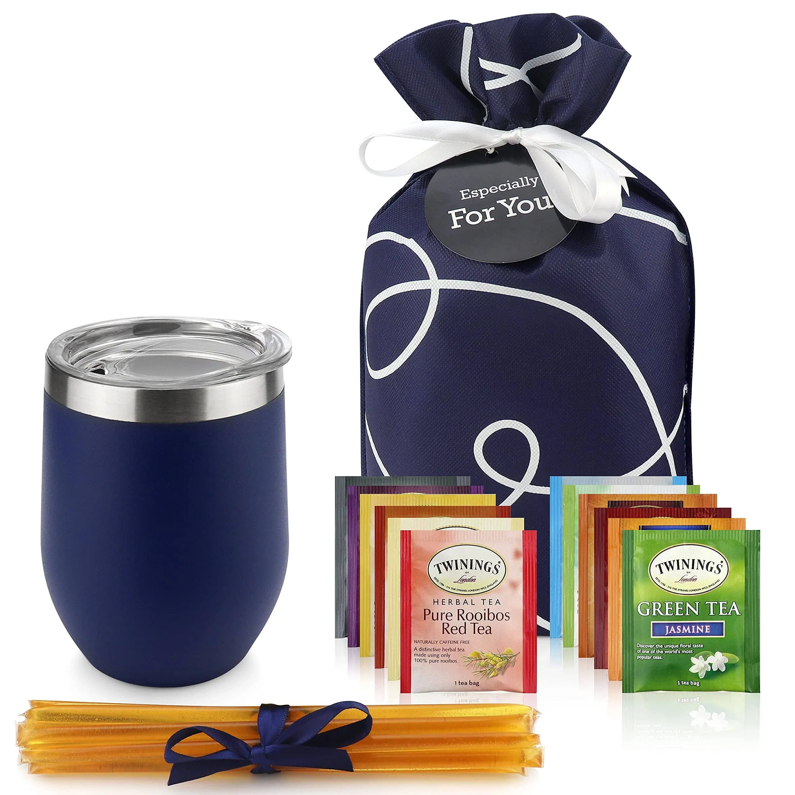 Tea Gift Set for Tea Lovers - Includes Double Insulated Tea Cup