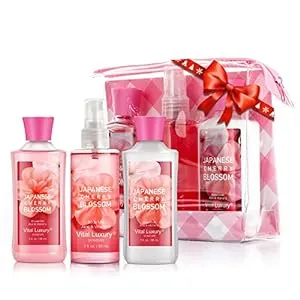 Vital Luxury Bath & Body Care Travel Set in Japanese Cherry Blossom