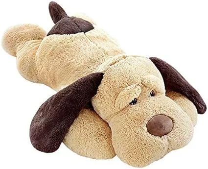 MorisMos Puppy Dog Stuffed Animal Soft Plush Dog Pillow, Big Dog Plush Toy for Girls Kids, 31 Inch, Brown