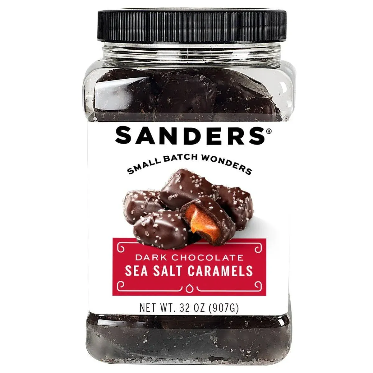 Sanders Original Dark Chocolate Sea Salt Caramels Tub 32 oz.