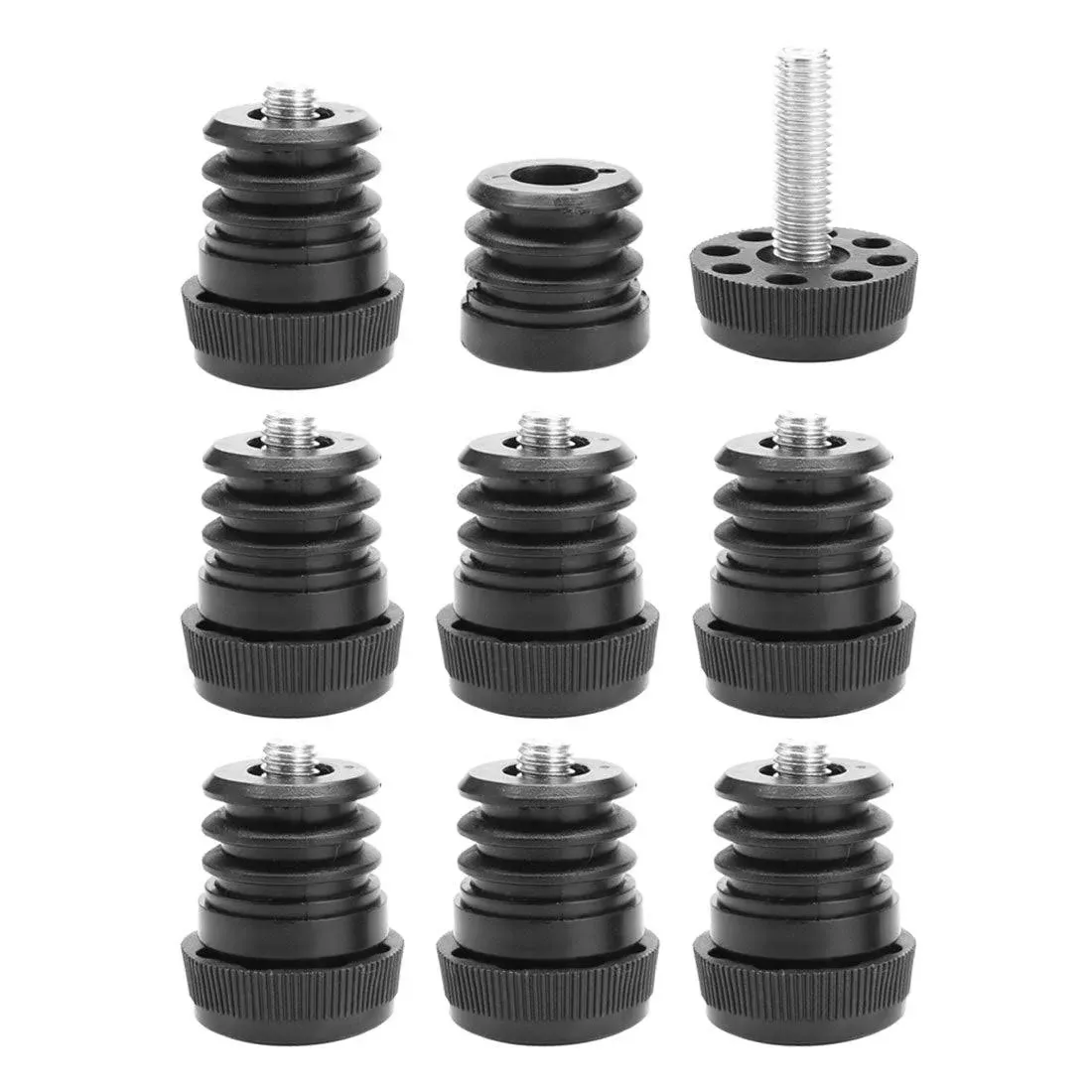 Uxcell Leveling Feet 1" 25mm OD Round Insert Furniture Adjustable Leveler 8 Sets ...