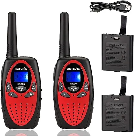 Retevis RT628 Walkie Talkies for Kids Rechargeable,Long Range 2 Way Radio 22 CH Backlit LCD Screen VOX,Toys Gifts for 5-14 Years Old Boys Girls