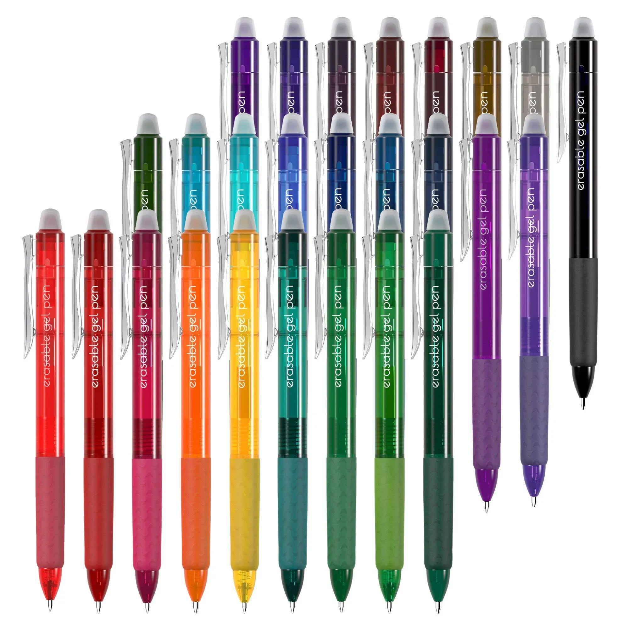 Vanstek 26 Colors Erasable Gel Pens Retractable Erasable Pens Clicker