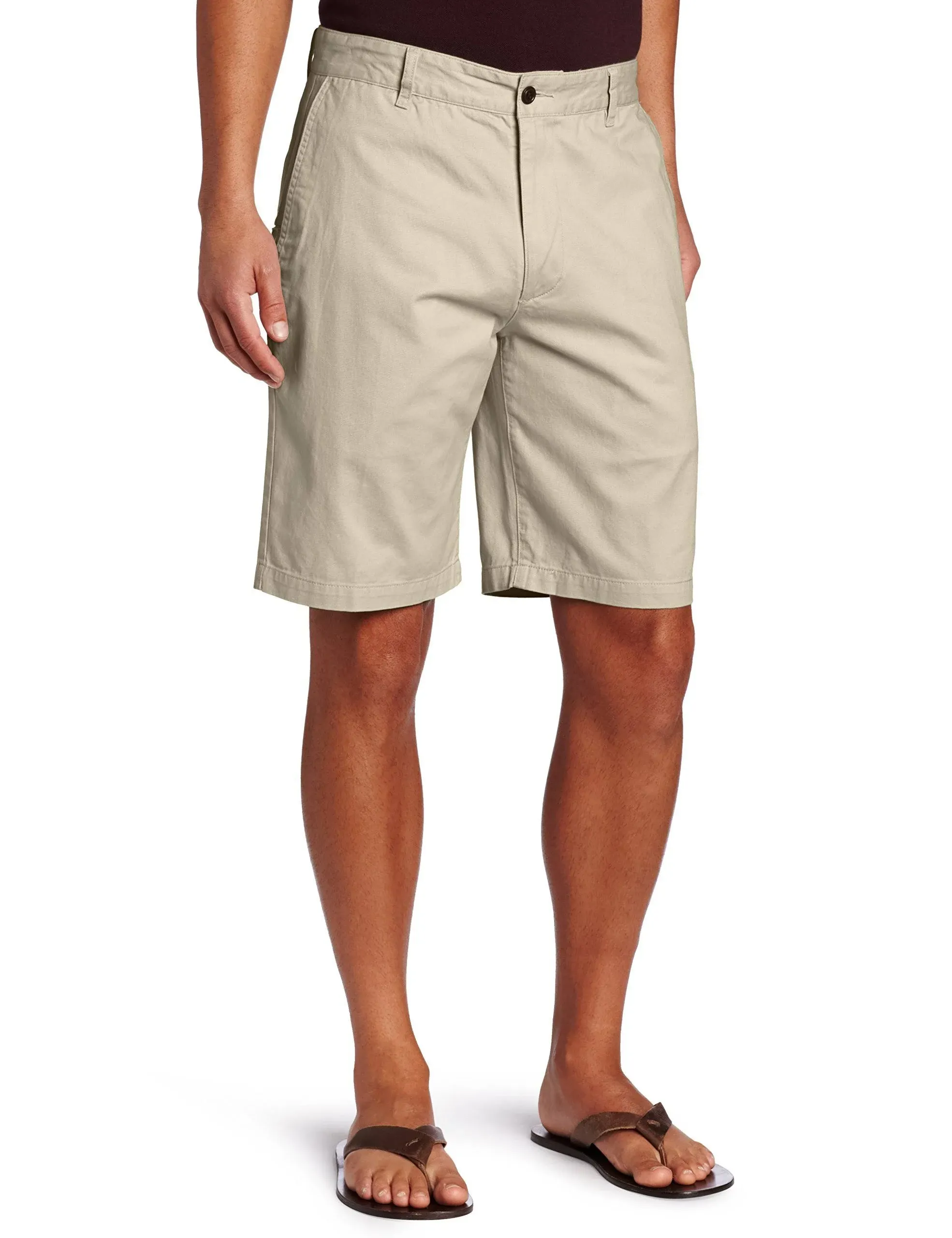 Dockers Pacific The Perfect Short Classic Fit Flat Front Tan Shorts Mens 42