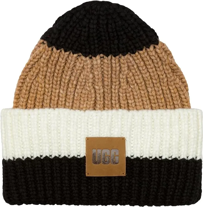 Gorro de canalé grueso UGG para mujeres en Beige, Lana