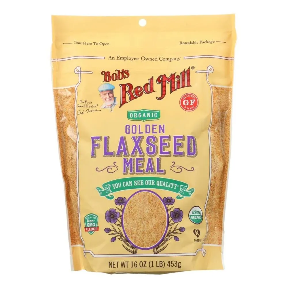 Bob&#039;s Red Mill - Organic Flaxseed Meal - Golden - Case of 4 - 16 oz