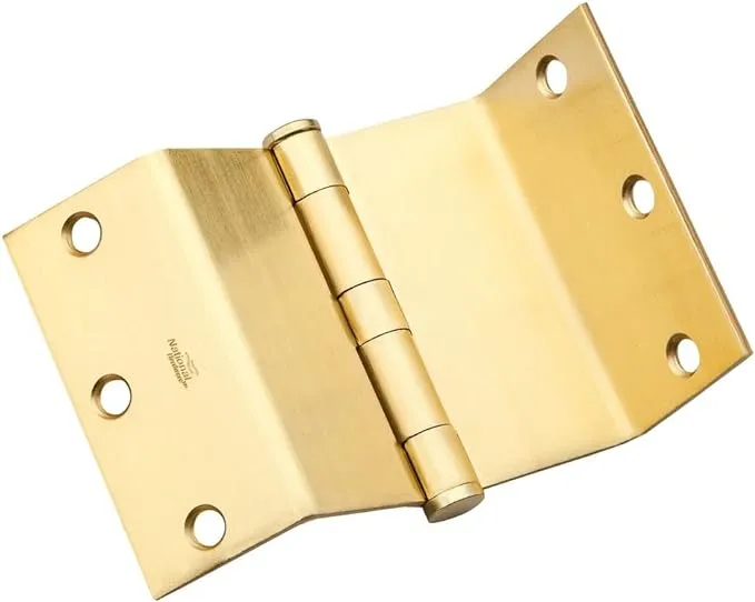 National Satin Brass Swing Clear Hinge N236-020