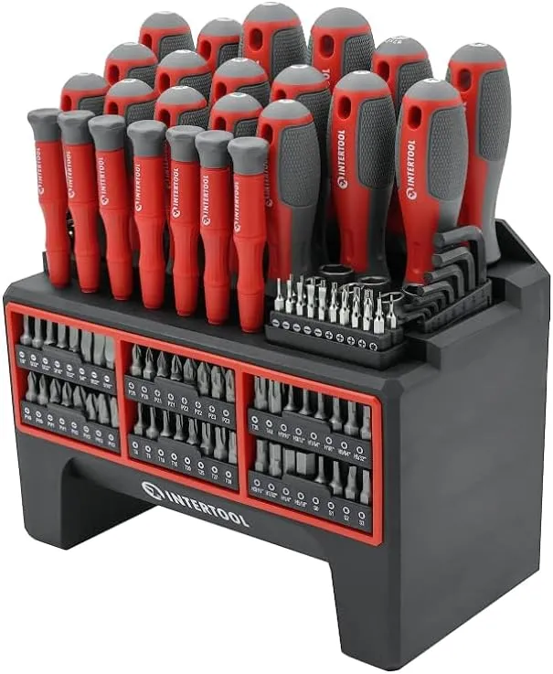 INTERTOOL 114-Piece Magnetic Screwdriver Set with Organizer Vt08-3372