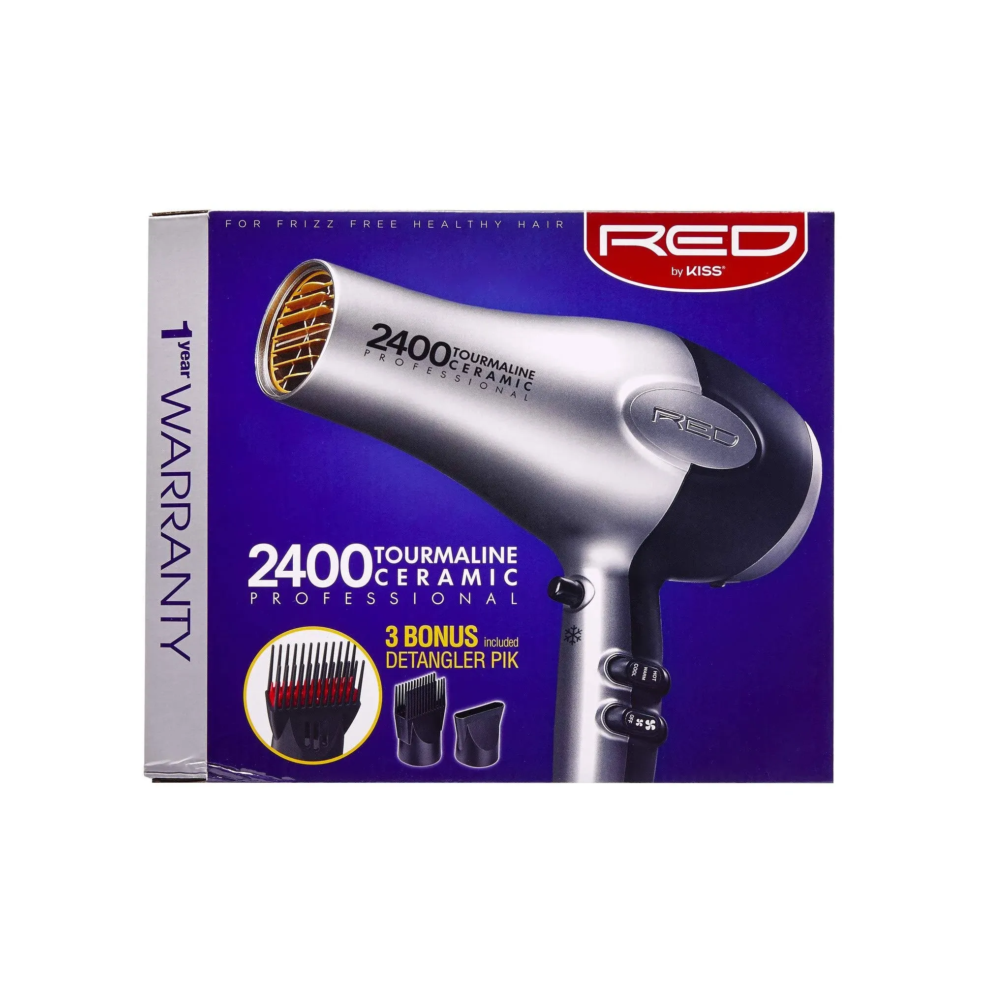 Red Kiss 2400 Tourmaline Ceramic Hair Blow Dryer, 1 Ea