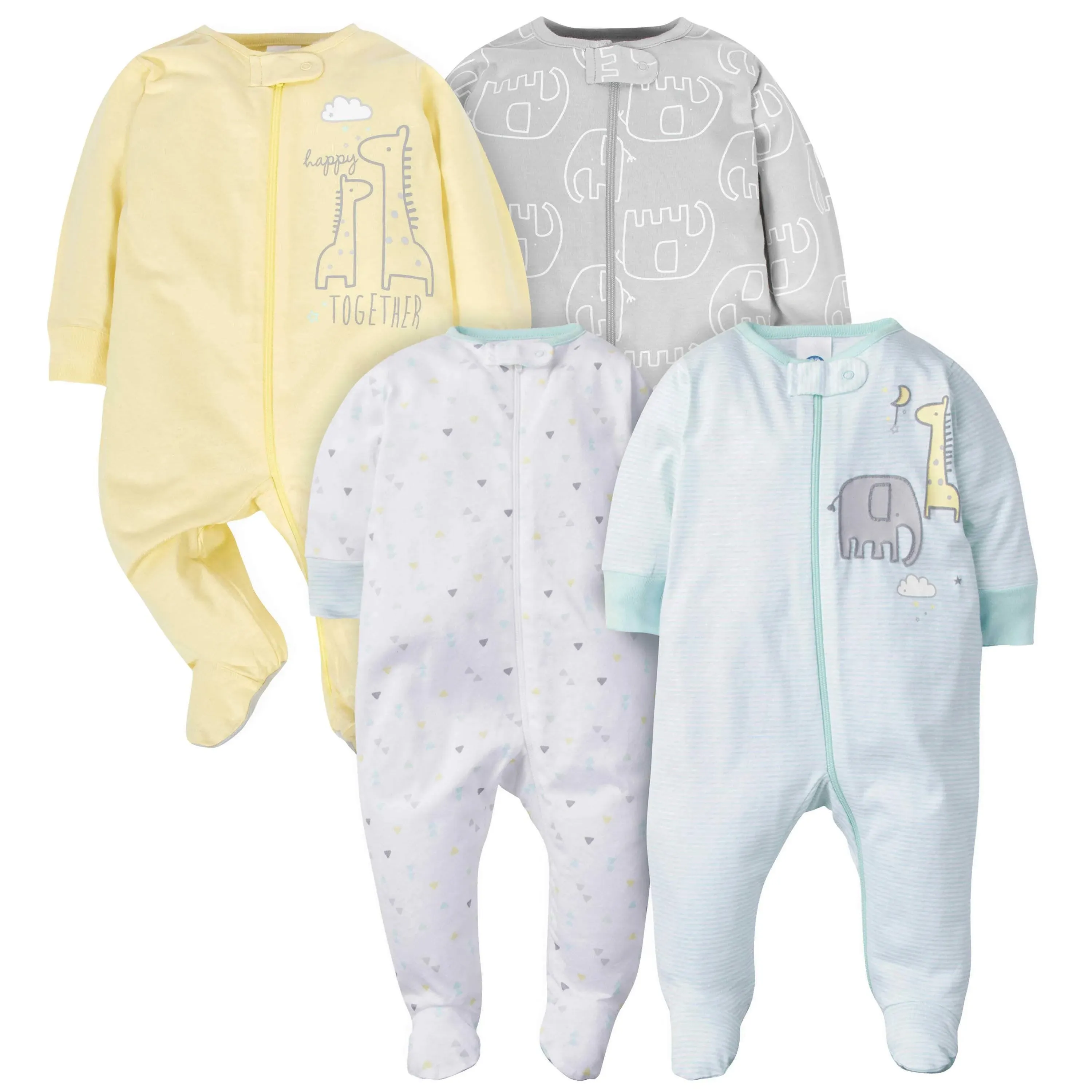 Gerber Baby Boys 4 Pack Sleep 'N Play Footie