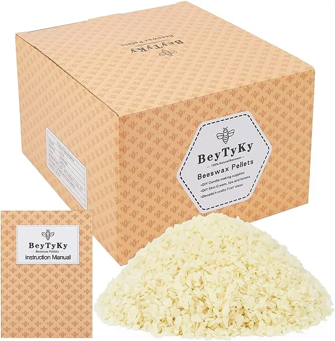 10Lb Organic White Beeswax Pellets - Beeswax for Candle Making Triple Filtered Candle Wax for DIY Cream, Lip Balms, Lotions, and Soap Making Supplies, Cosmetic Grade Easy Melt Pure and Natural BeesWax