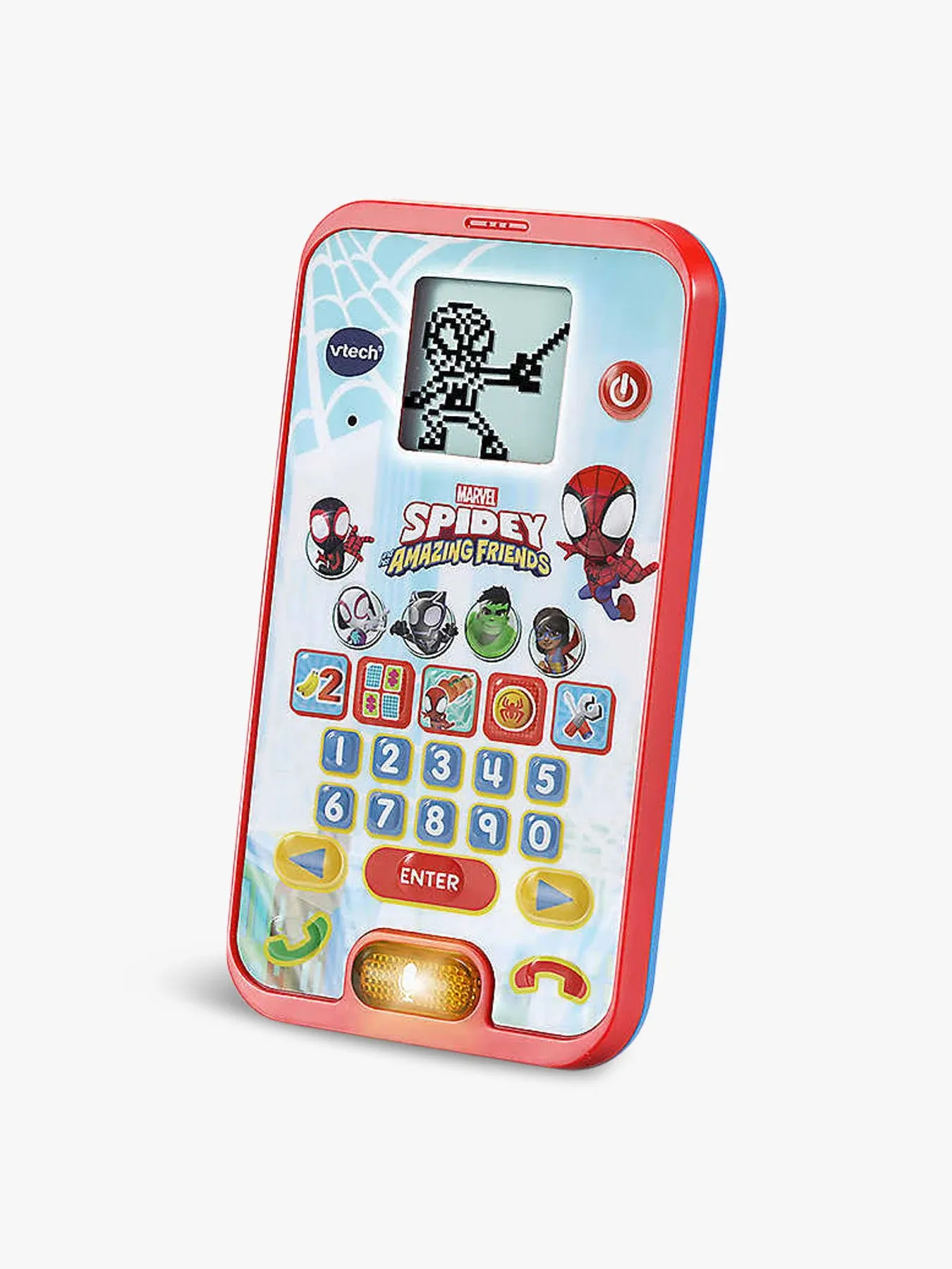 VTech Spidey and His Amazing Friends: Spidey Learning Phone, Official Spidey Toy, Interactive Role Play Phone, Toy Phone with Games & Numbers, Educational Gift for Ages 3, 4, 5 Years, English Version