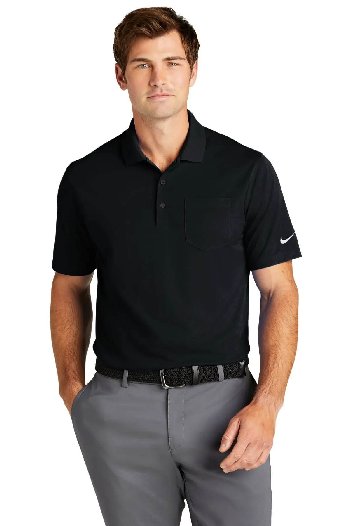 "Nike Men's Navy Dri-FIT Micro Pique 2.0 Pocket Polo"