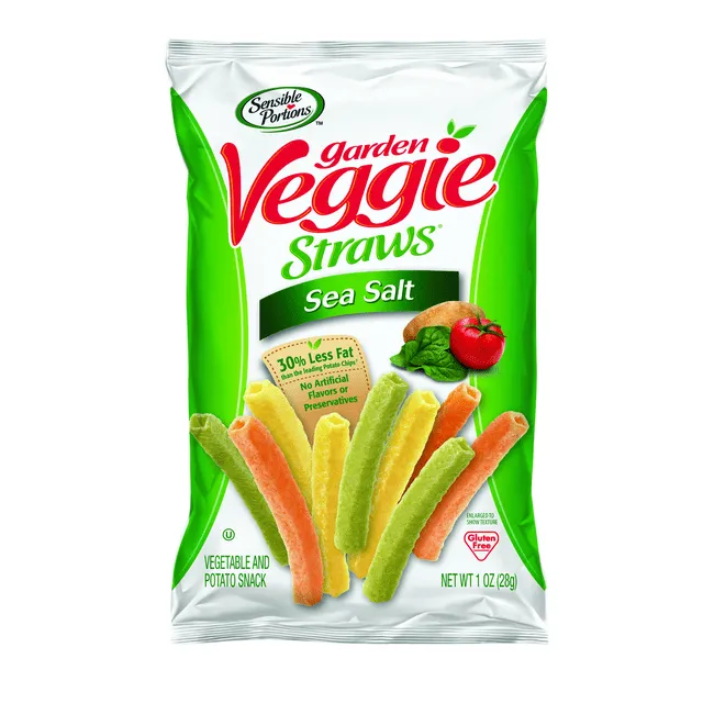 Sensible Portions Garden Veggie Straws, Sea Salt, 7oz (Pack of 5)