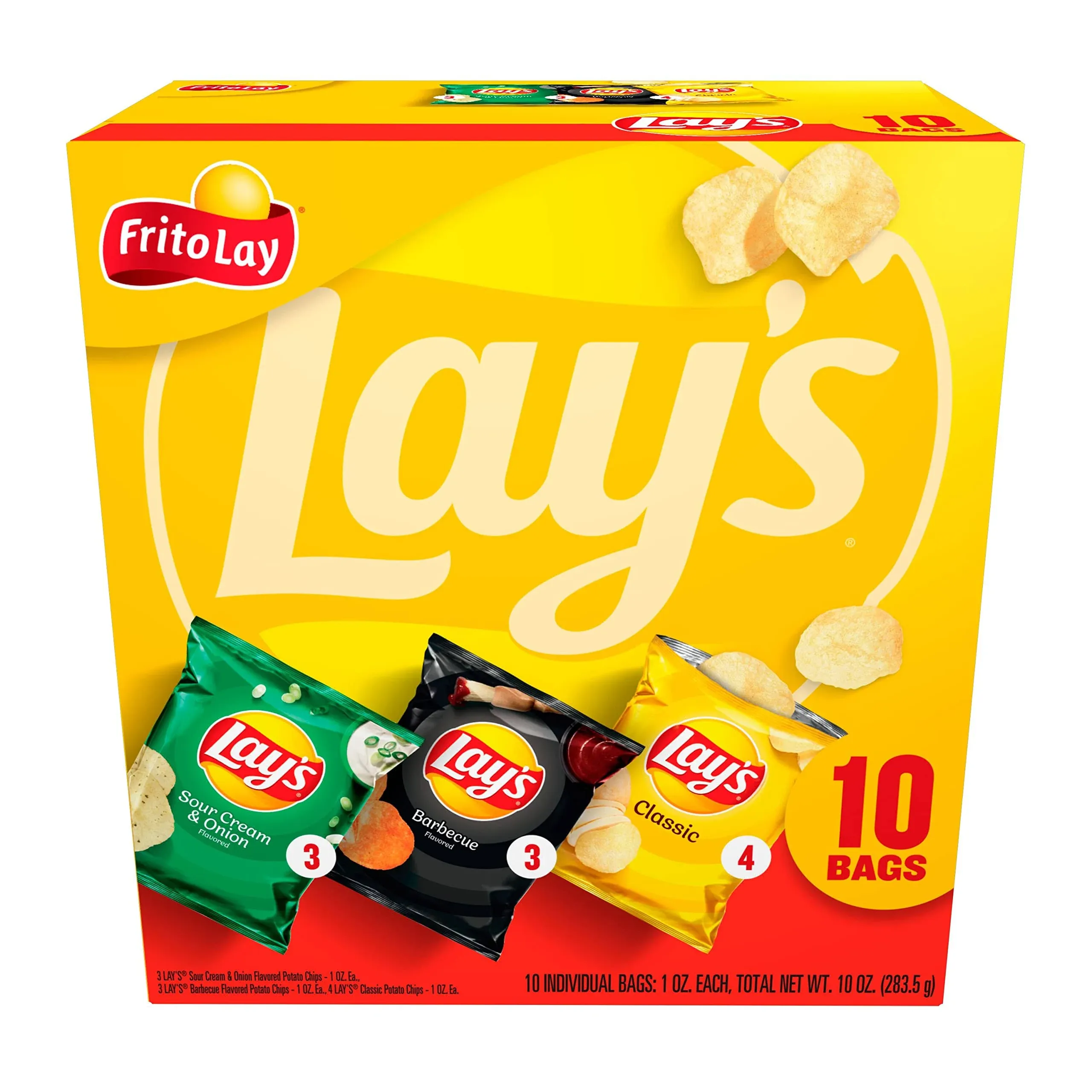 Lay's Potato Chips, Assorted - 10 pack, 1 oz bags