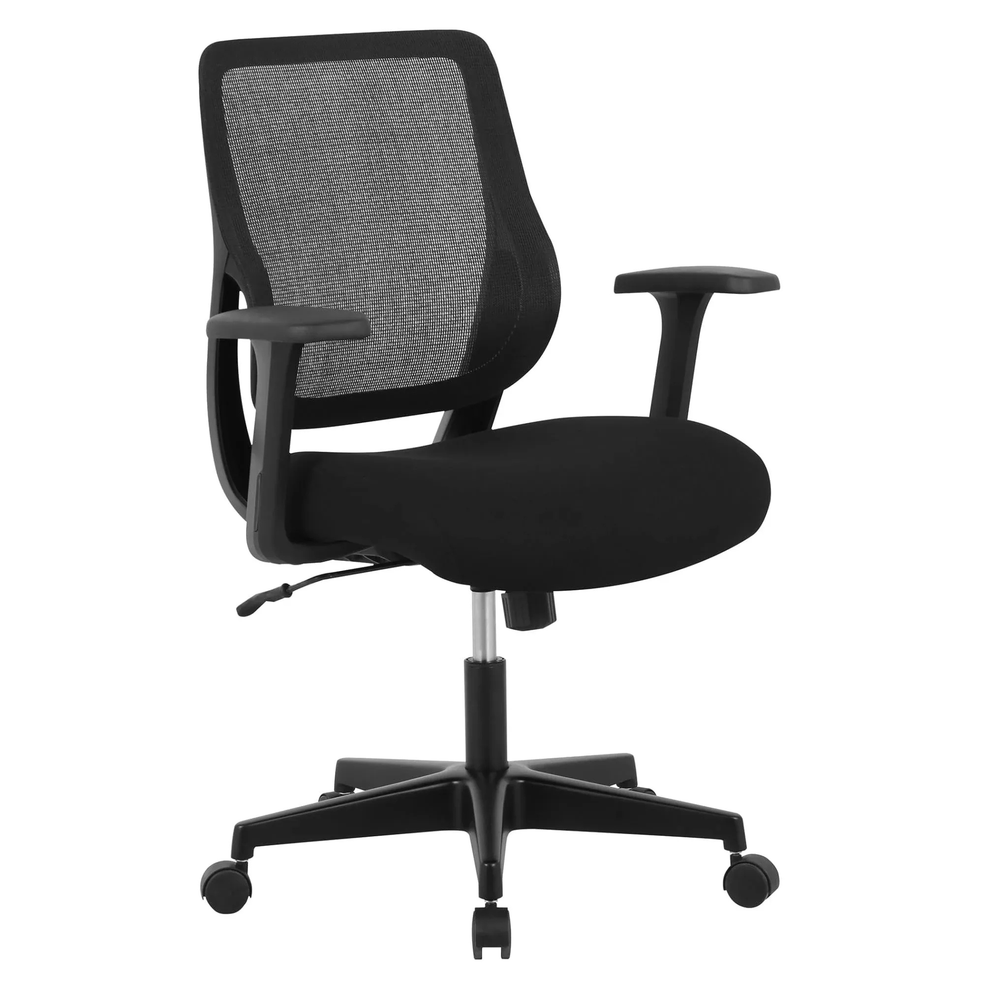 Realspace® Sensi Mesh/Fabric Low-Back Task Chair, Oatmeal/White, BIFMA Compliant