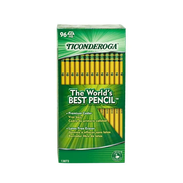 Dixon Ticonderoga Company DIX13872 Original Ticonderoga Pencils 96Bx Unsharpened