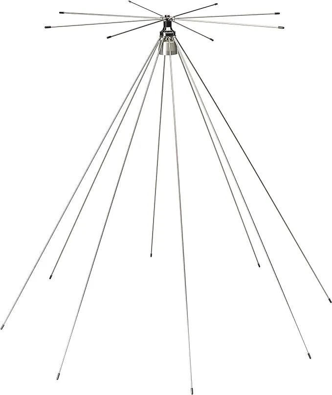 Tram 1410 200-Watt Broad-Band Scanner 25 MHz to 1,300 MHz Super Discone Stainless Steel Base Antenna