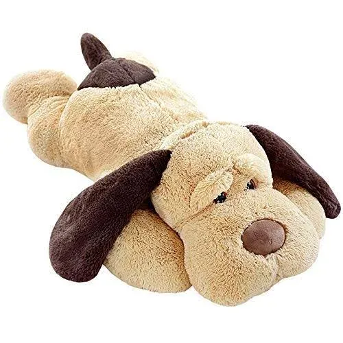 MorisMos Puppy Dog Stuffed Animal Soft 31 Inches, Light &amp; Dark Brown 