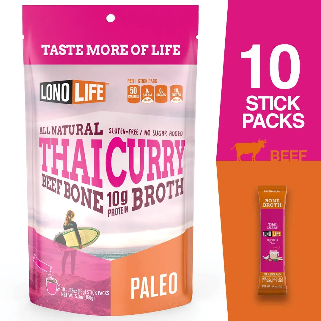 LonoLife Thai Curry Beef Bone Broth