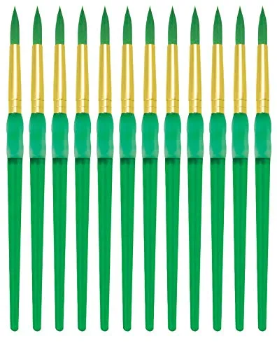 Royal Brush Big Kids Choice Paint Brush, Round, Size 8, 3 Pack of 12