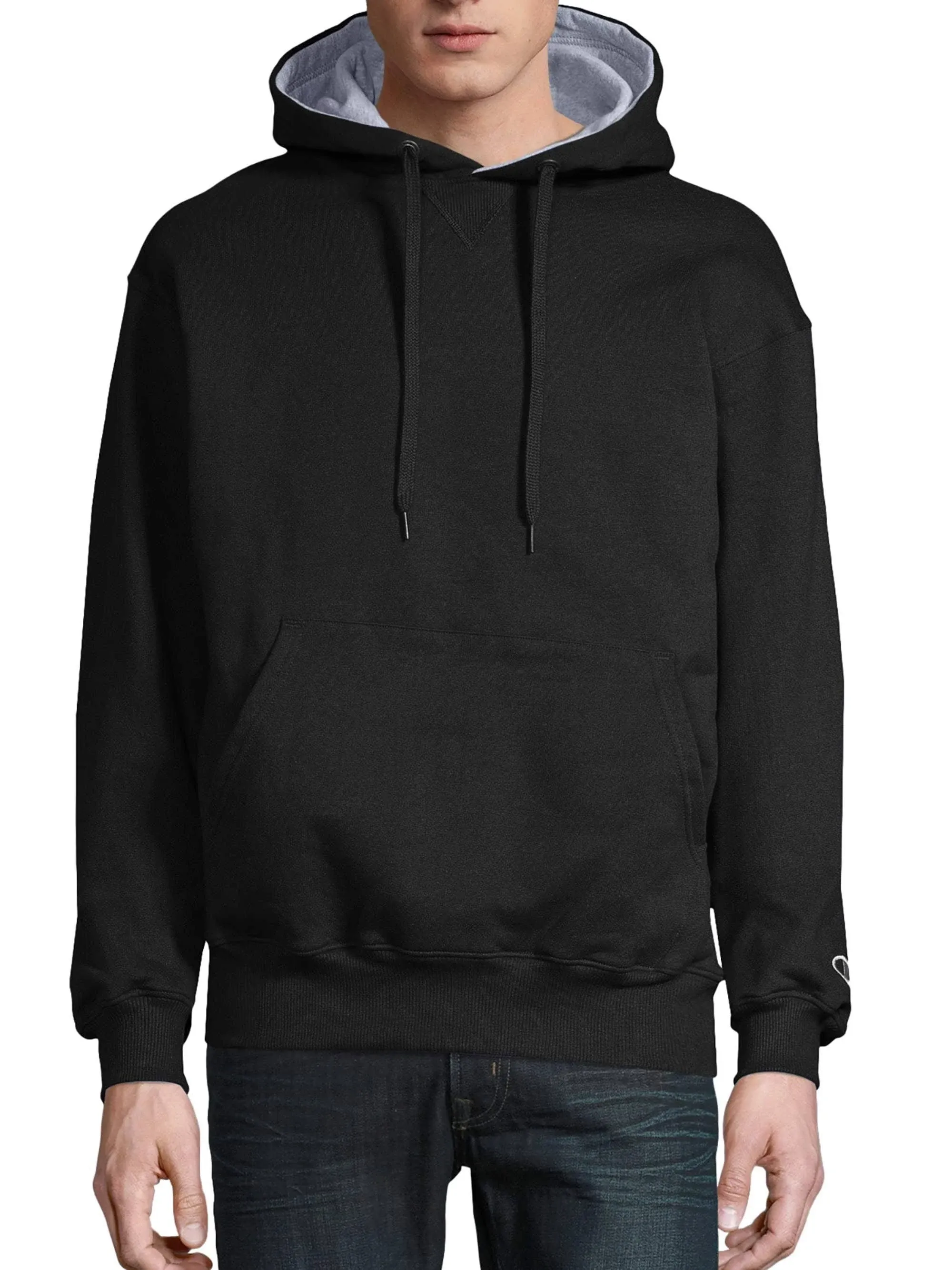 "Champion Men's Black Cotton Max Hooded Sweatshirt"