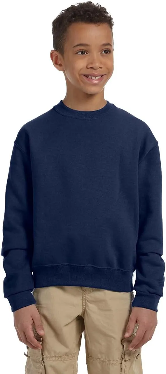 Jerzees 562B Youth NuBlend Crewneck Sweatshirt - J Navy - S