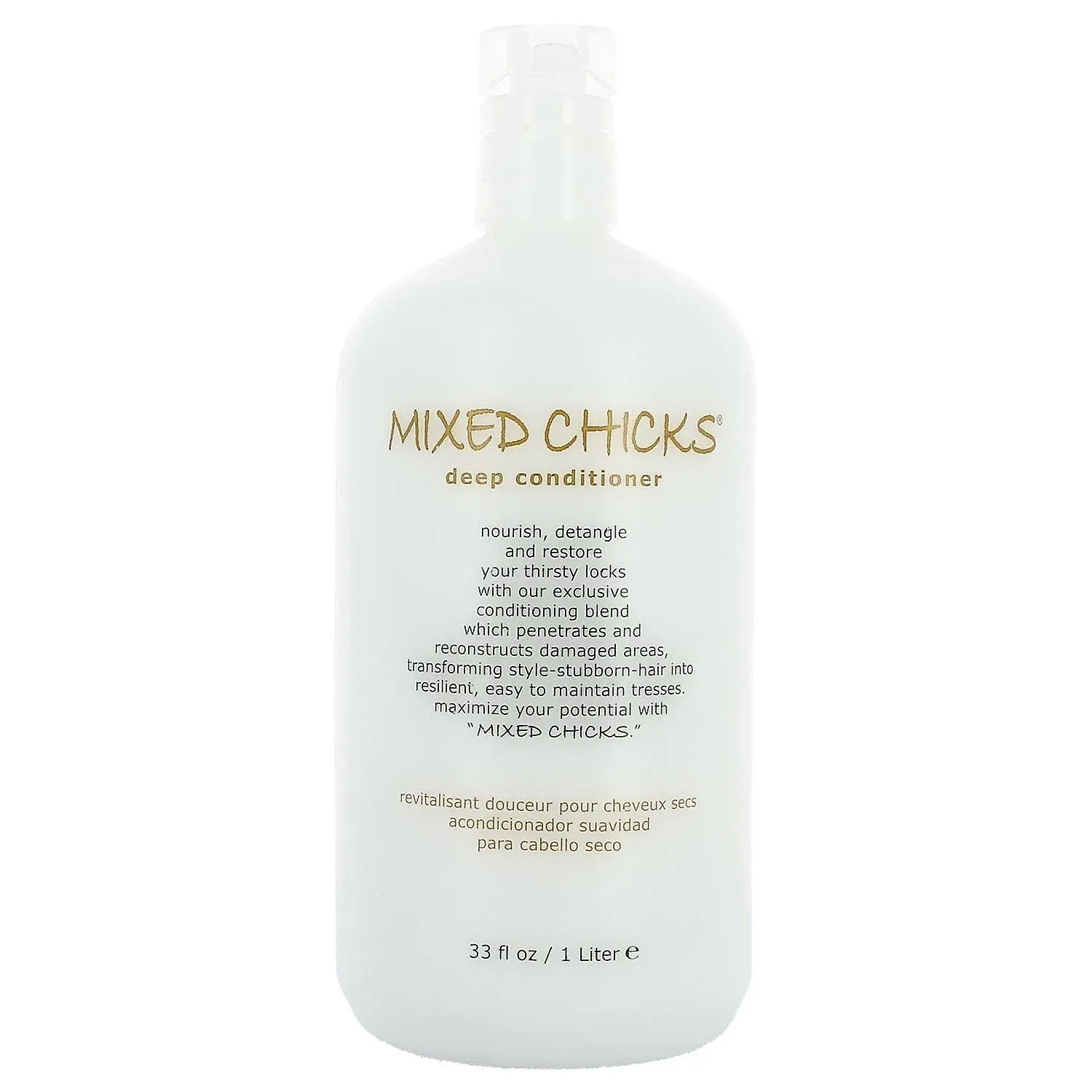 Mixed Chicks Detangling Deep Conditioner - Softens, Moisturizes & Detangles Straight or Curly Hair, 33 fl.oz