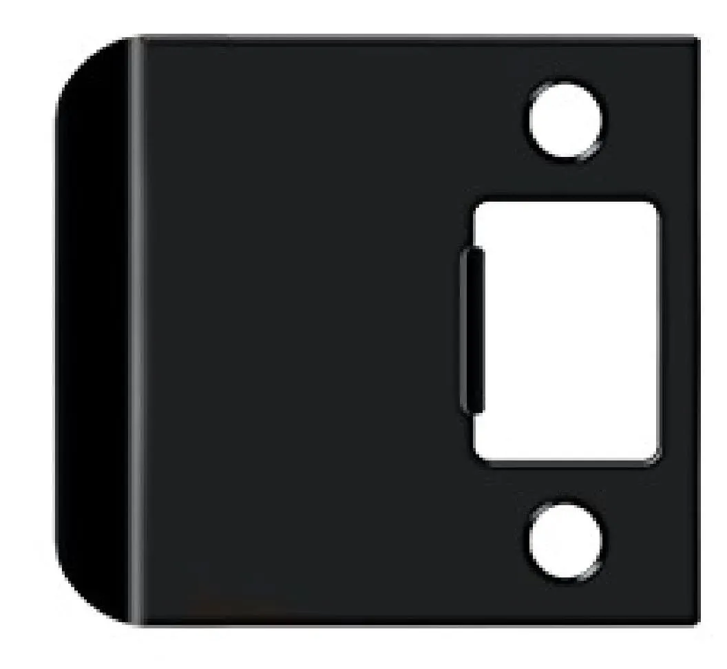 Deltana SPE250U19 2-1/2" x 2-1/4" Extended Lip Strike Plate Black