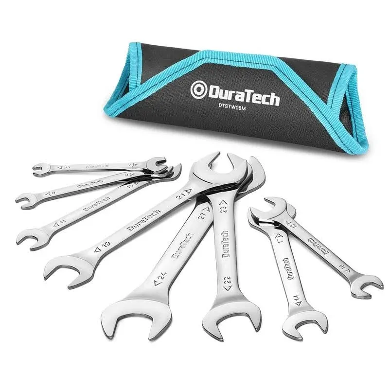 DuraTech Double Open End Spanner Set, Super-Thin Open Ended Wrench Flat Spanner ...