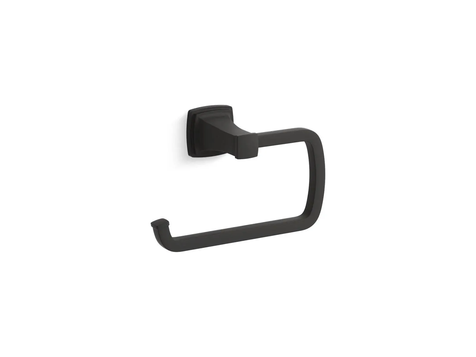 Kohler K-27412-BL Riff 10&#034; Wall Mounted Towel Ring, Matte Black