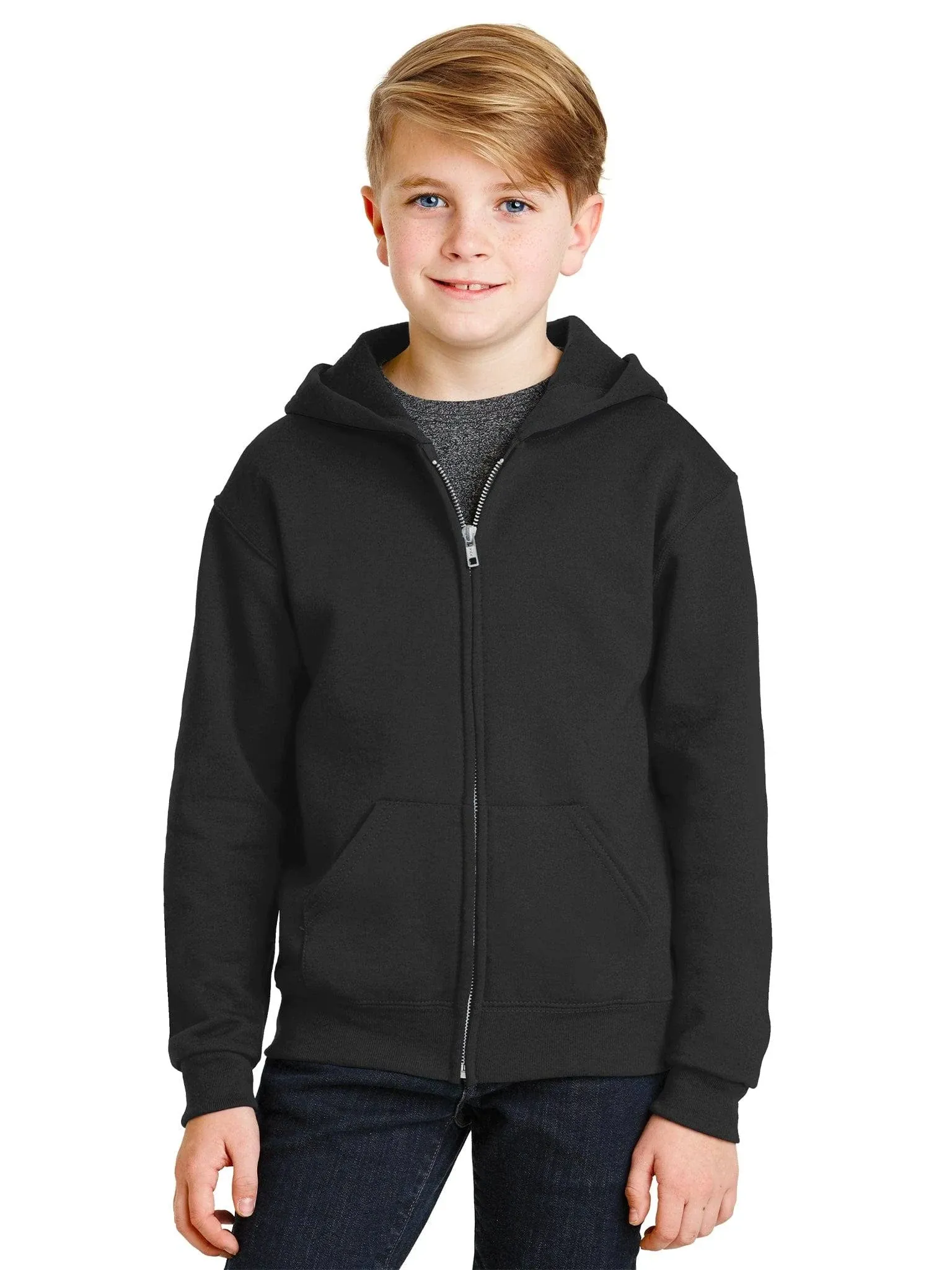 Jerzees NuBlend Youth Full-Zip Hooded Sweatshirt