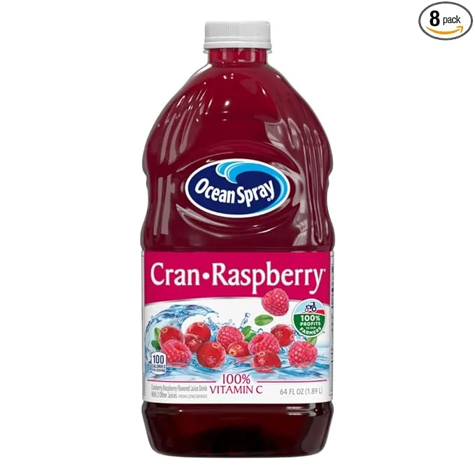 Ocean Spray® Cran-Raspberry® Cranberry Raspberry Juice Drink, 64 Fl Oz Bottle (Pack of 8)