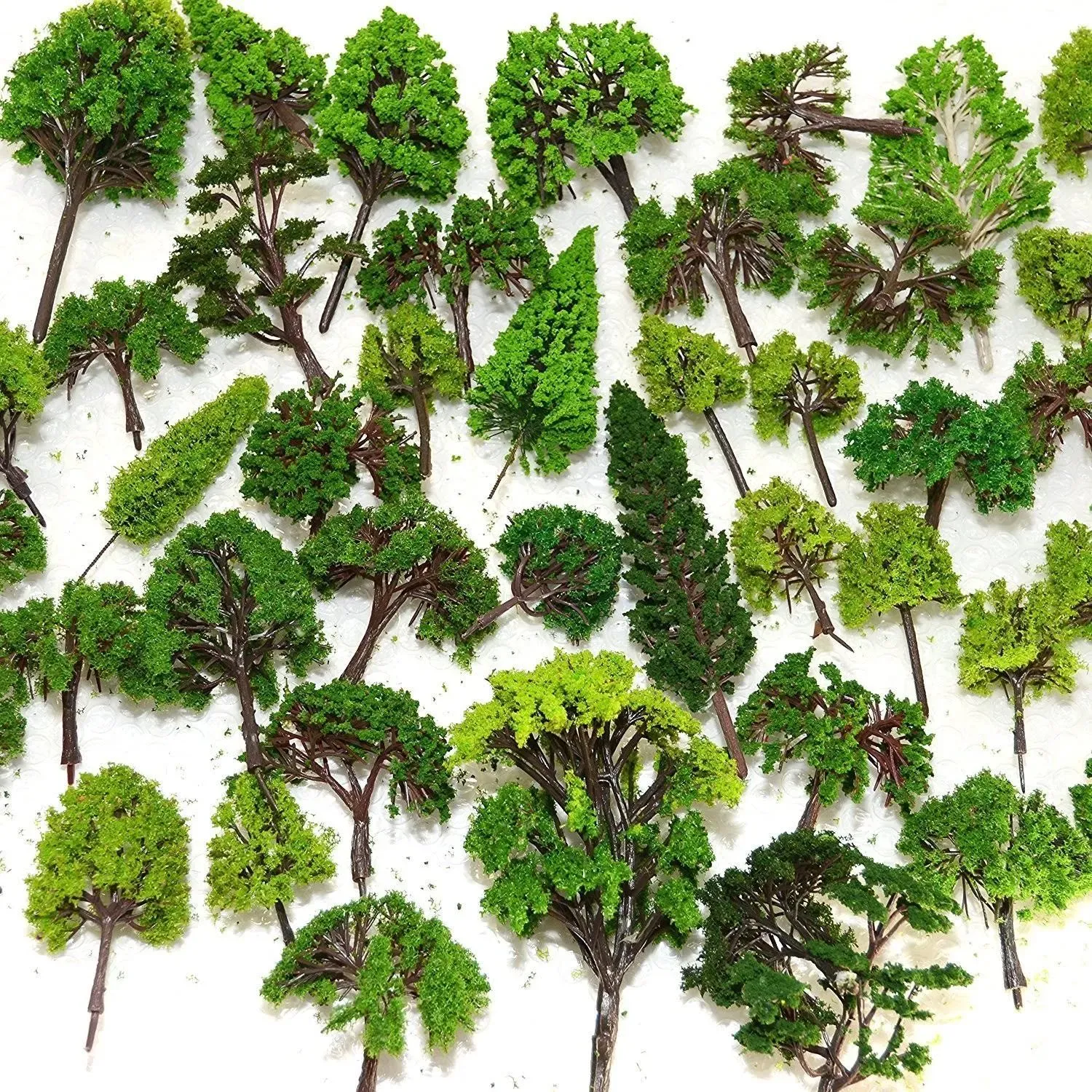 NW 32pcs Mixed Model Trees Model Train Scenery Architecture Trees Model Scenery ...