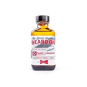 Duke Cannon Great American Beard Oil with Budweiser - 3oz.|Natural Conditioning w/Apricot Kernel Oils|Infused w/Real Budweiser Beer Protein|Warm Cedarwood Scent for a Rugged, Yet Refined Beard