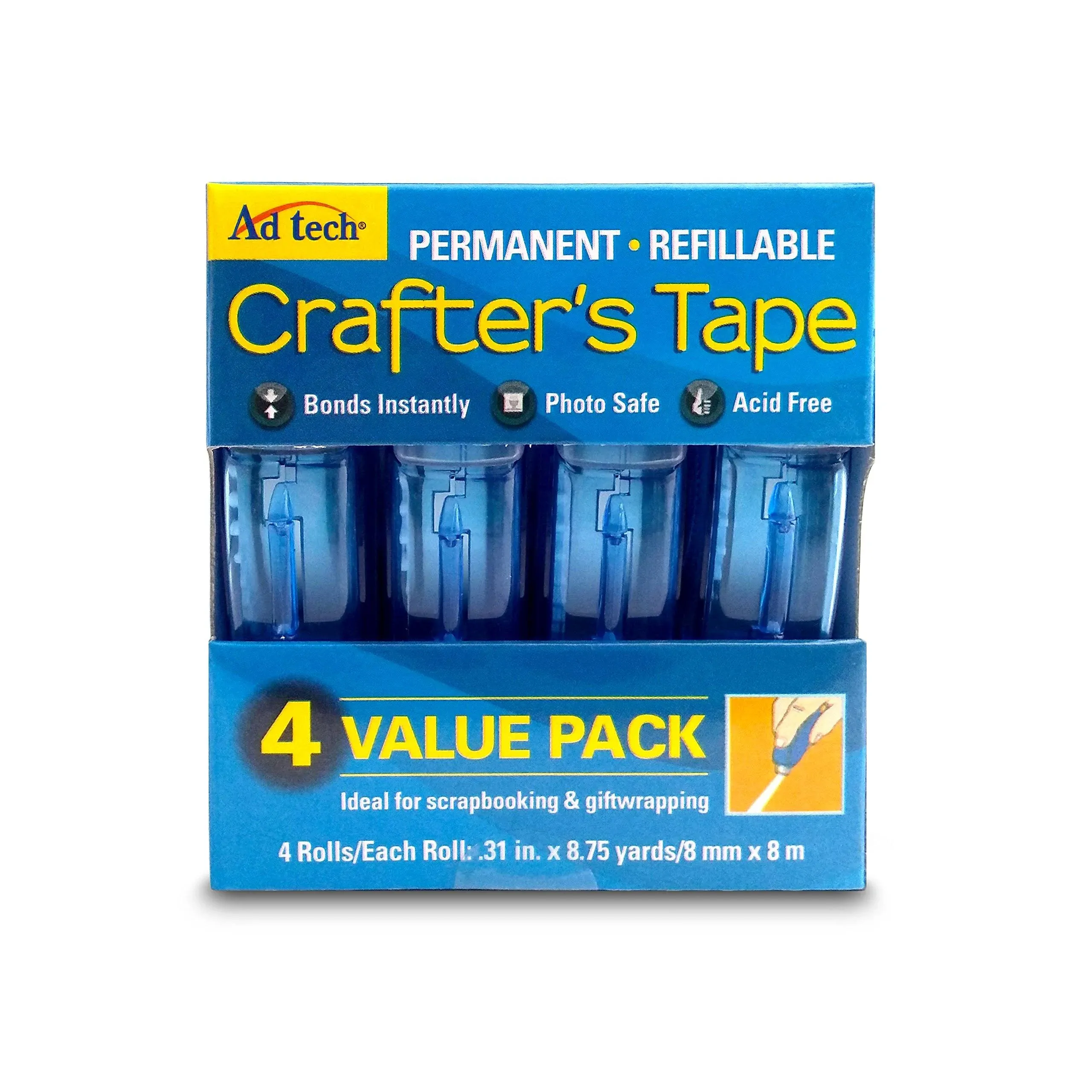 Crafter's Tape Permanent 4/Pkg